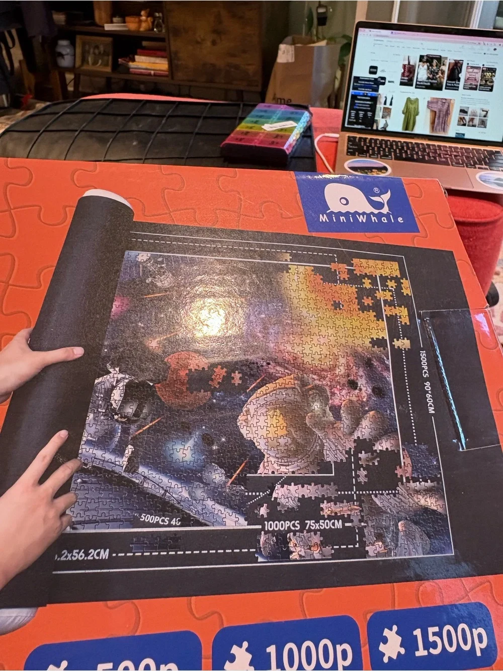 Black Puzzle Mat for Jigsaw Storage and Transport New Adults or Children